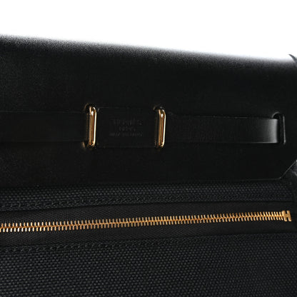 Hermes Military Toile Vache Hunter Herbag Zip Retourne 20 Black 6 of 11