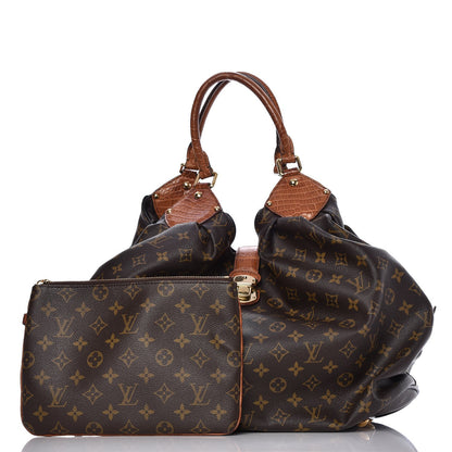 Louis Vuitton Monogram Mahina XL Crocodile Trim Tote 3 of 8
