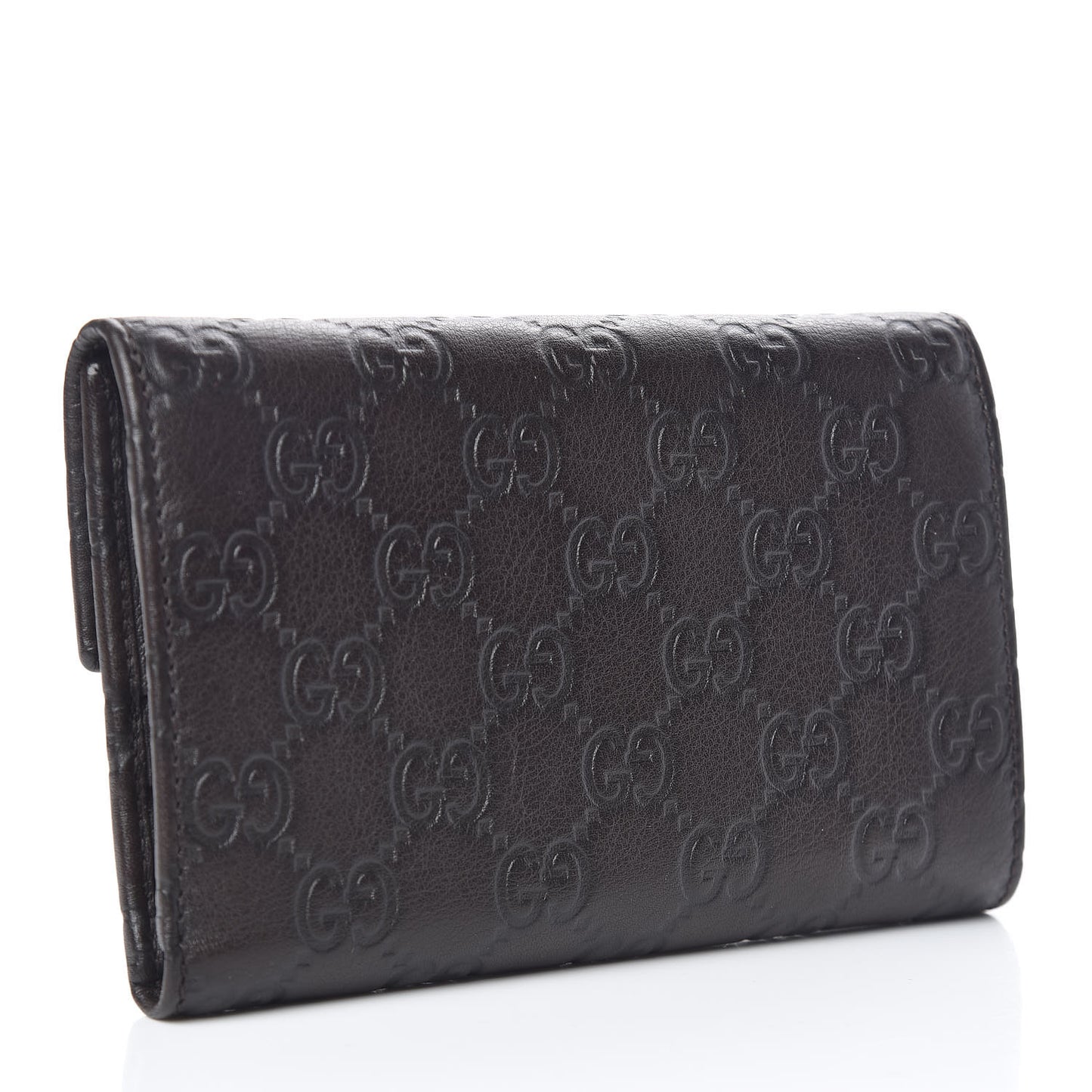 Guccissima Continental Flap Wallet Dark Brown