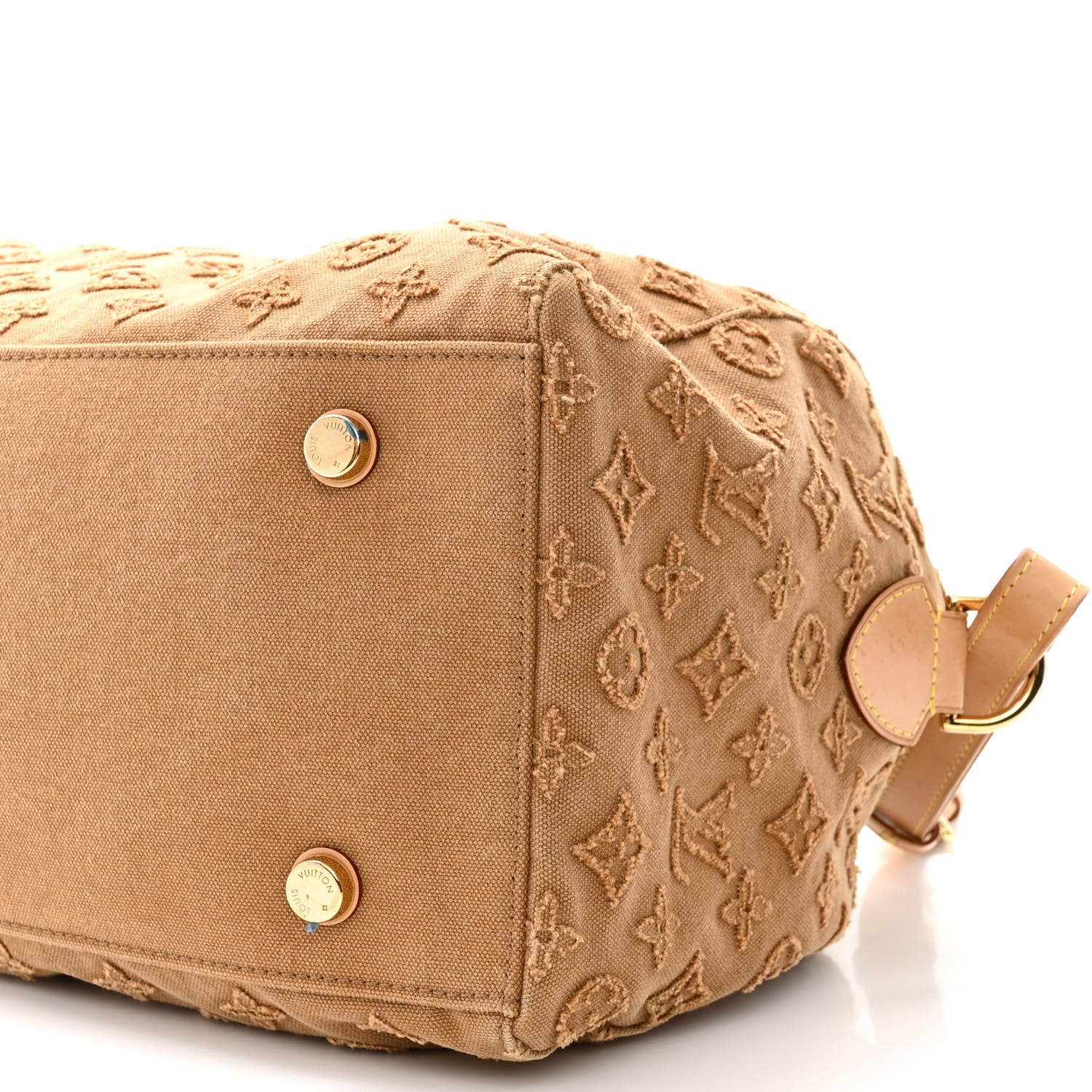 Louis Vuitton Denim Monogram Stone Speedy Bandouliere 35 Caramel 10 of 11