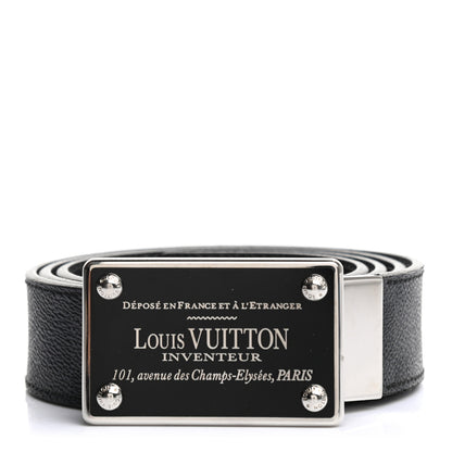 Louis Vuitton Damier Graphite 35mm LV Inventeur Reversible Belt 100 40 1 of 6