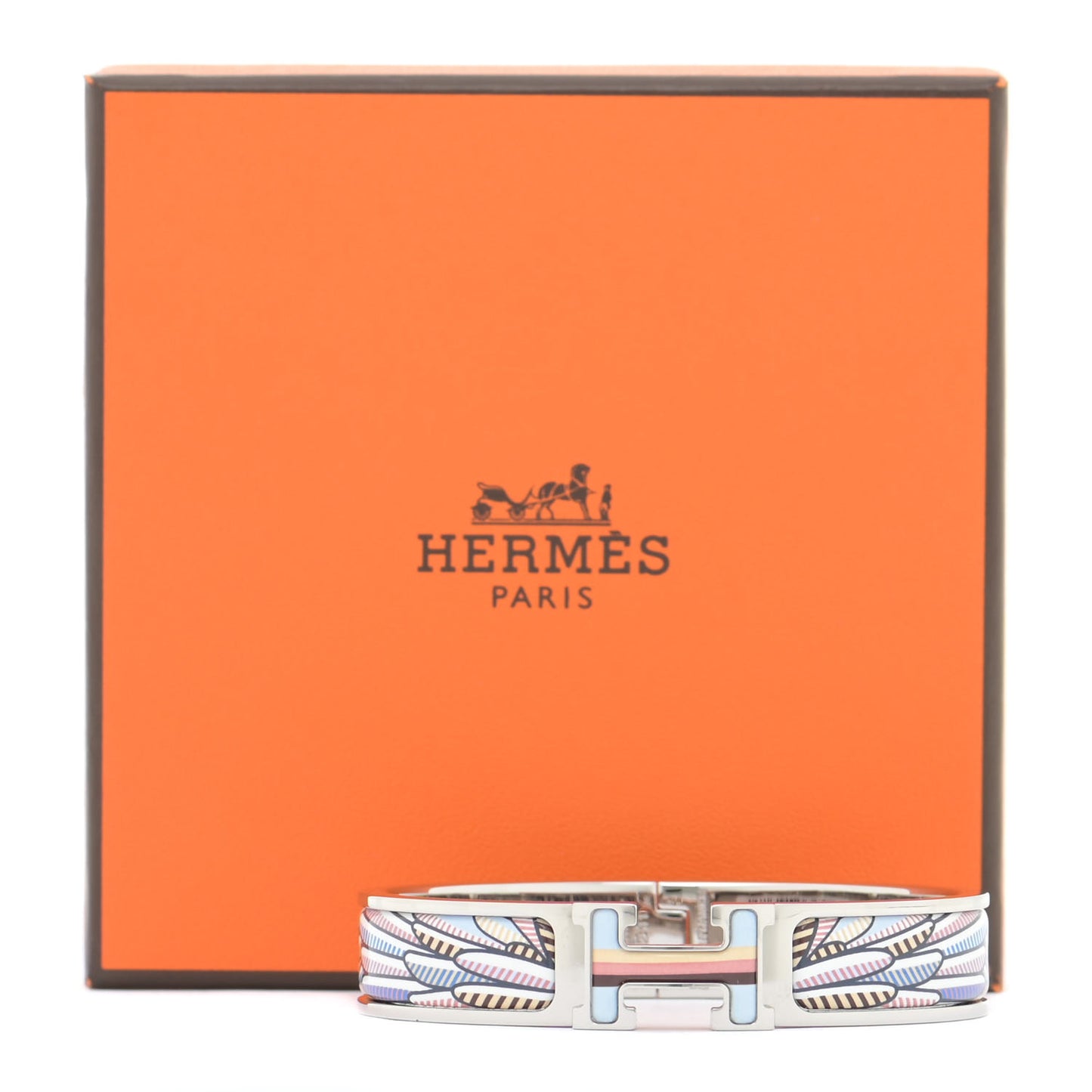 Enamel Narrow Pegase Pop Clic Clac H Bracelet PM Album De Soie Bis
