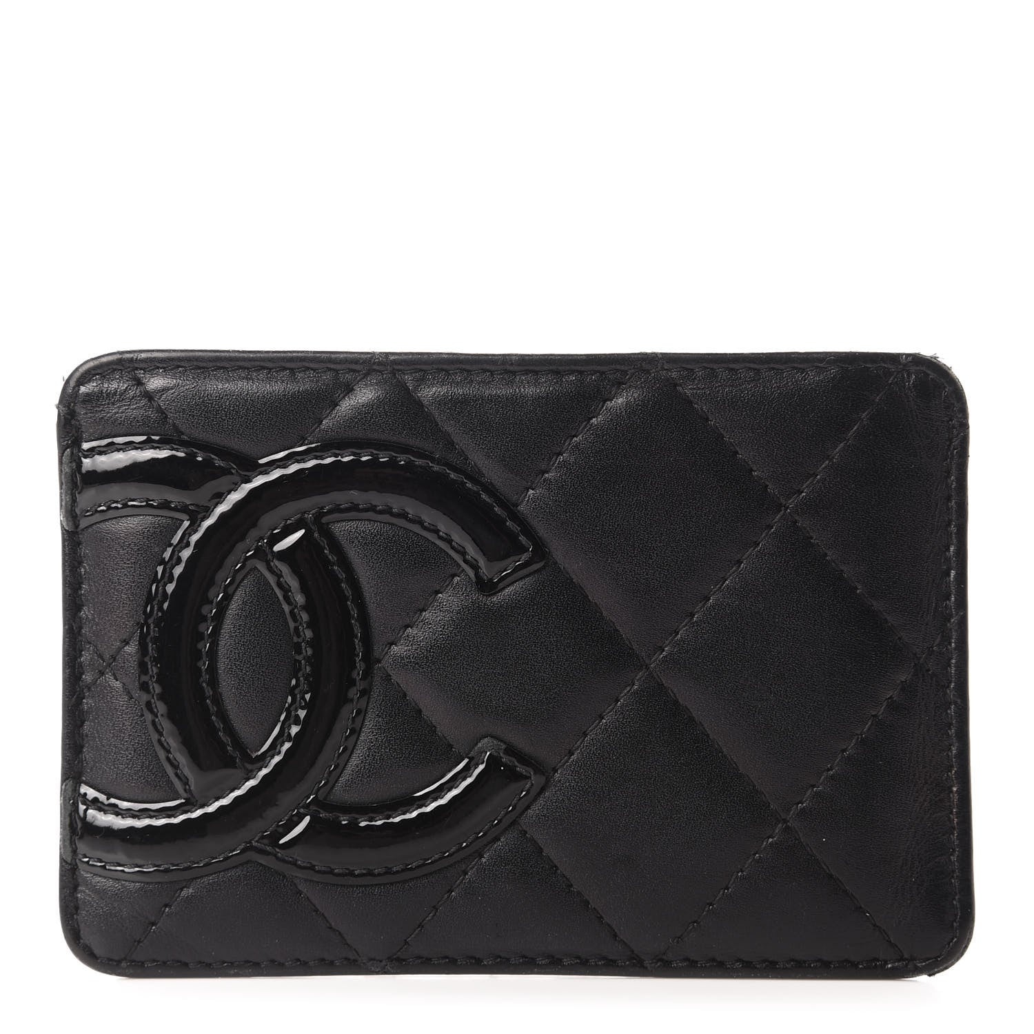 Chanel Calfskin Quilted Cambon Card Holder Black 1 of 8