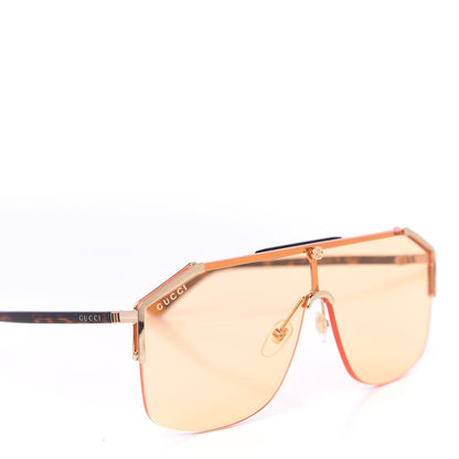 Gucci Metal Rimless Square Sunglasses GG0291S Ambar Gold 7 of 8