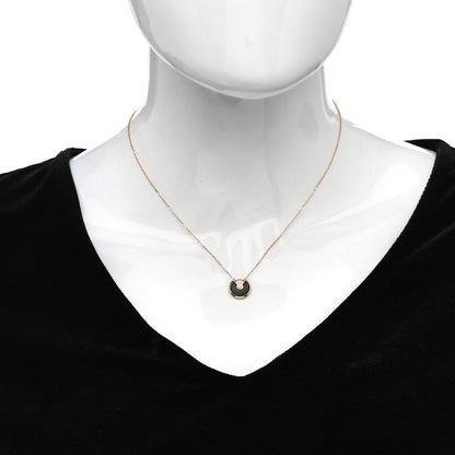 Cartier 18K Pink Gold Diamond Black Onyx XS Amulette de Cartier Pendant Necklace 2 of 5