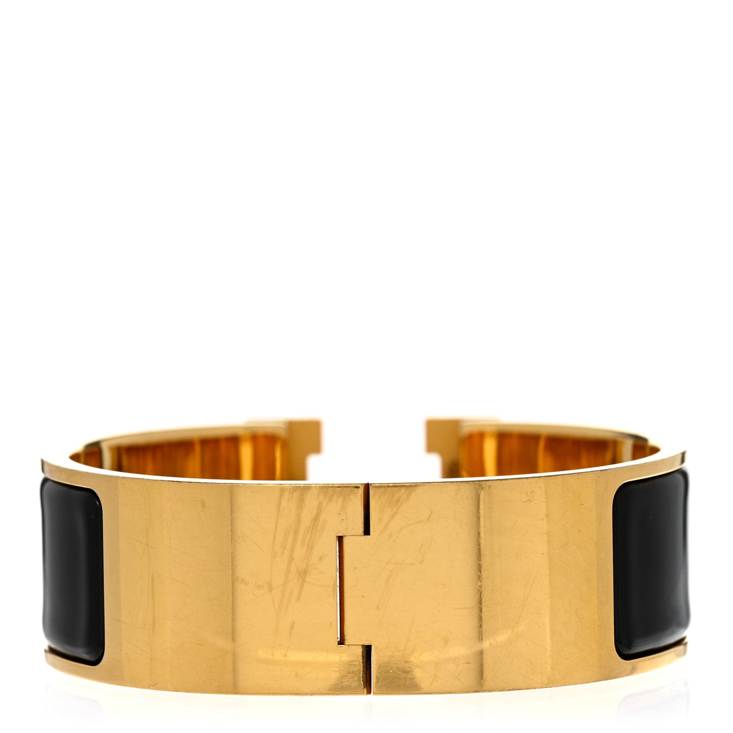 Enamel Wide Clic Clac H Bracelet PM Black