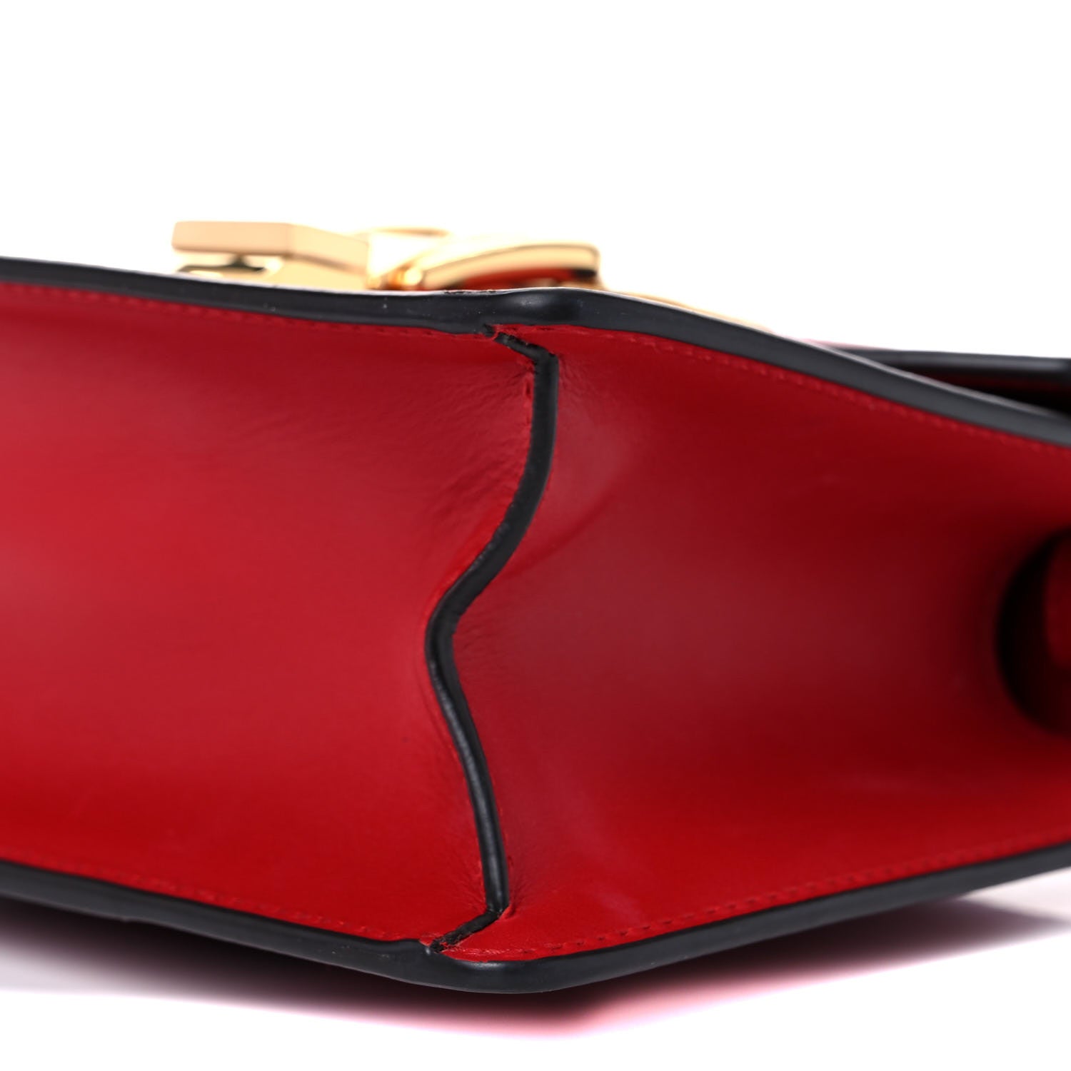 Gucci Calfskin Mini Sylvie Top Handle Bag Hibiscus Red 9 of 13