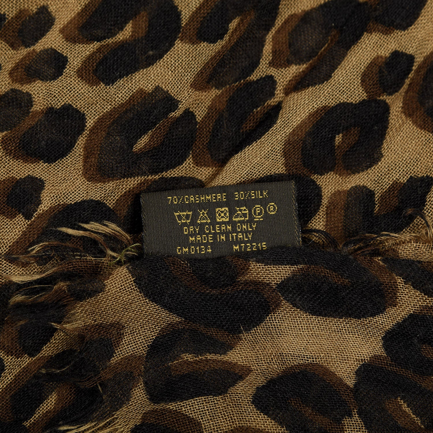 Louis Vuitton Cashmere Silk Leopard Etole Stole Marron 5 of 5