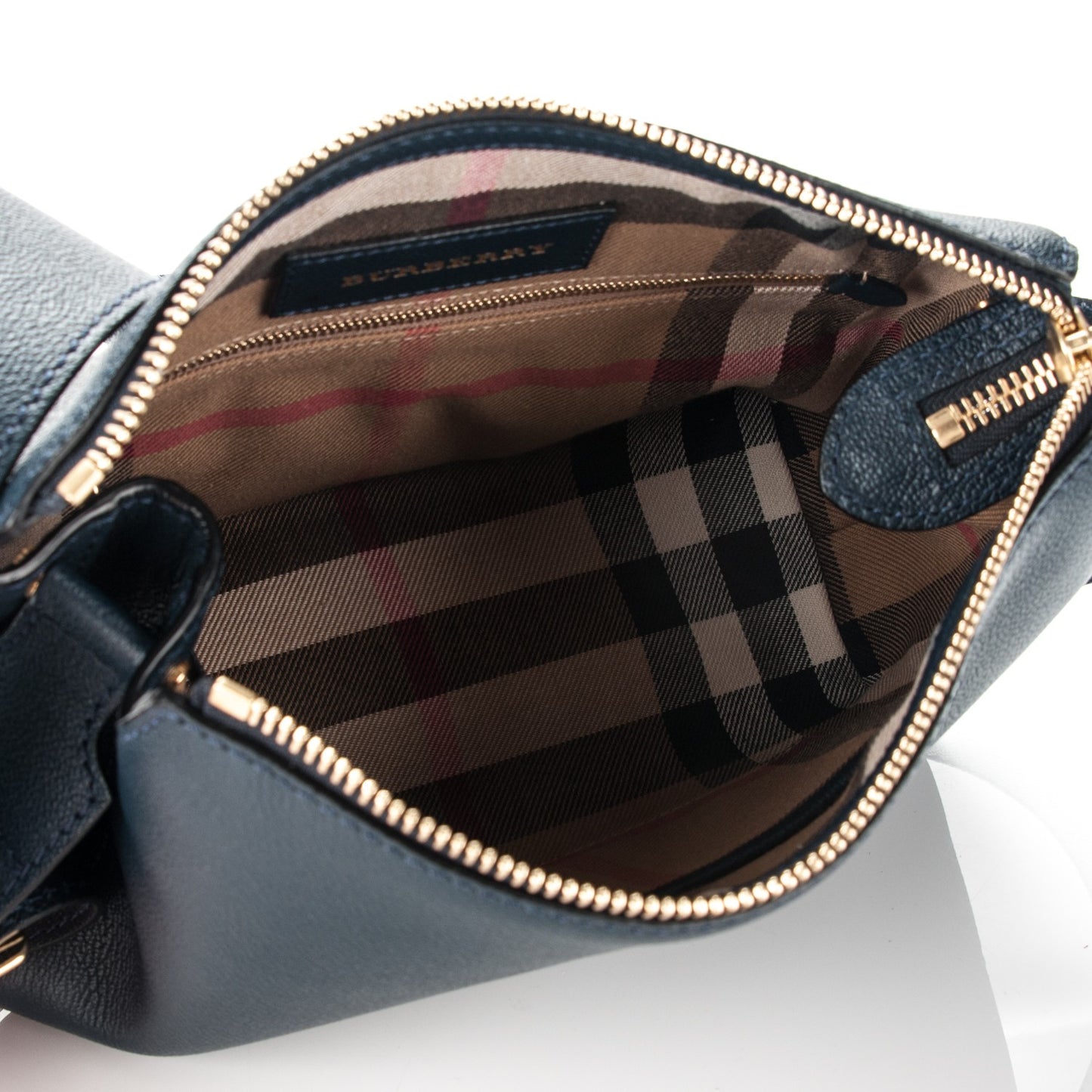 Soft Grain Calfskin Helmsley Crossbody Bag Blue Carbon