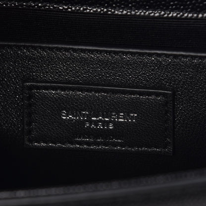 Saint Laurent Grain De Poudre Small Monogram Kate Satchel Black 7 of 8