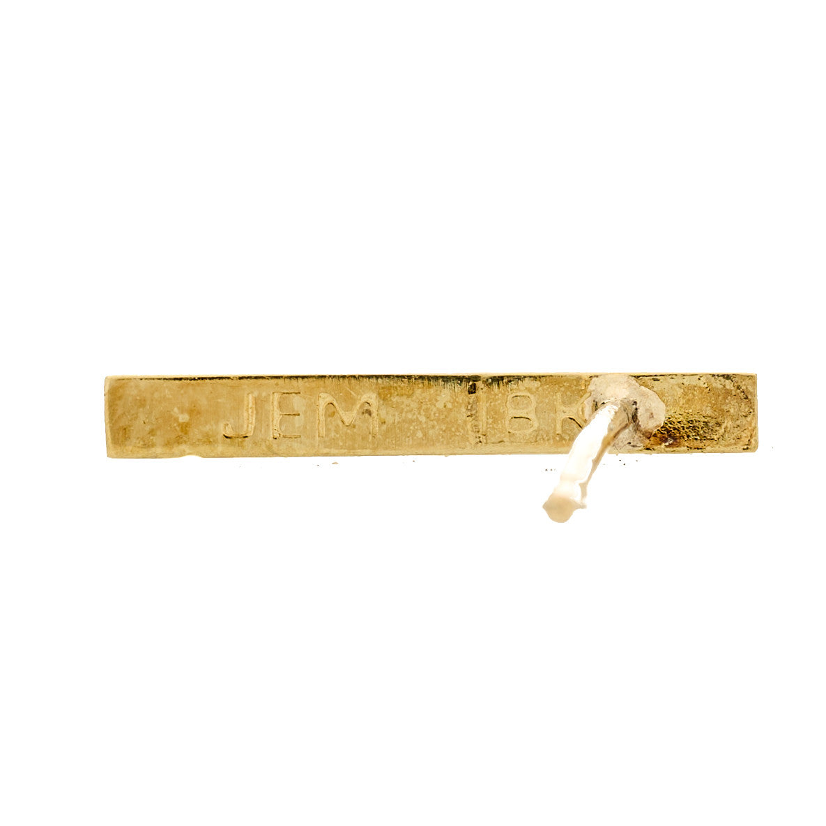 18K Yellow Gold Bar Stud Earrings