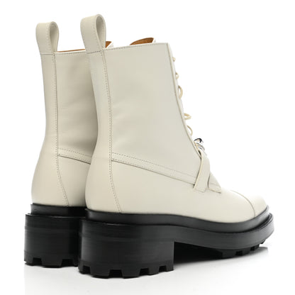 Hermes Glossed Calfskin Funk Ankle Boots 37 Beige Glaise 4 of 9