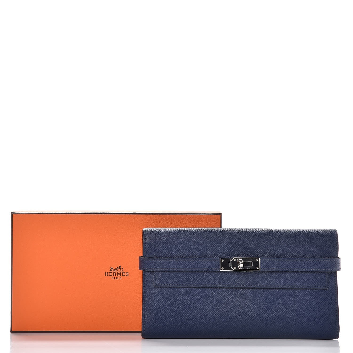 Hermes Epsom Kelly Longue Wallet Bleu Saphir 8 of 8