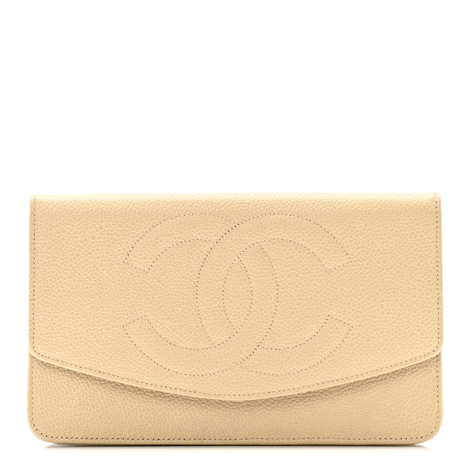Chanel Caviar CC Timeless Flap Wallet Beige 1 of 12