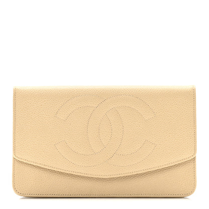 Chanel Caviar CC Timeless Flap Wallet Beige 1 of 12