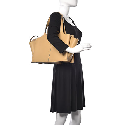 Celine Supple Natural Calfskin Medium Tri-Fold Bag Sand 2 of 11