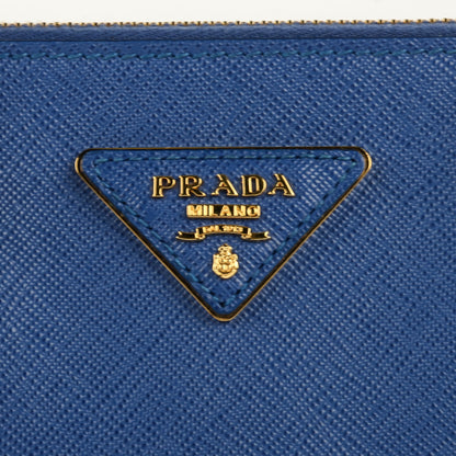 Prada Saffiano Mini Galleria Double Zip Tote Bleuette 8 of 11