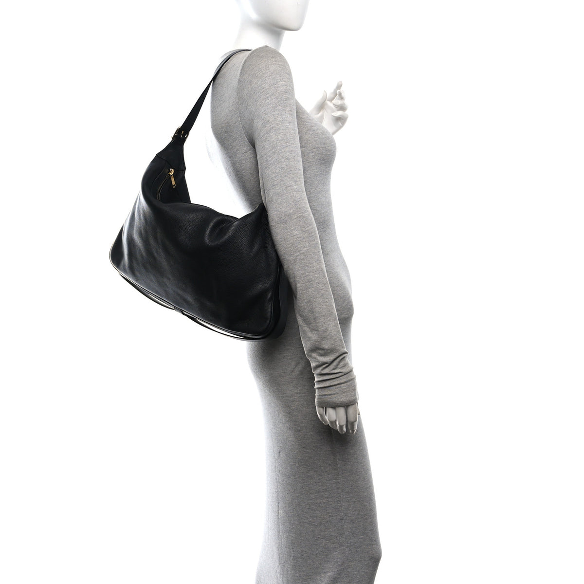 Celine Supple Calfskin Large Romy Shoulder Bag Black 2 of 12