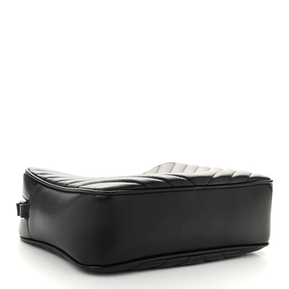 Saint Laurent Calfskin Matelasse Monogram Monochrome Lou Camera Bag Black 4 of 13