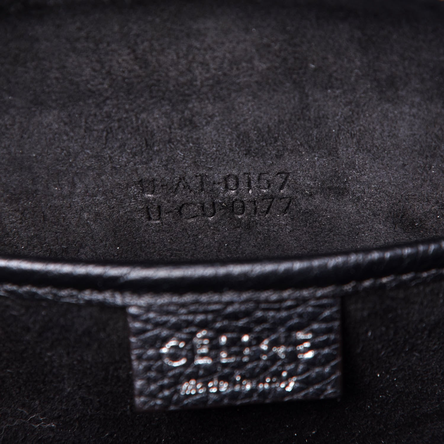 Celine Drummed Calfskin Nano Luggage Black 7 of 12