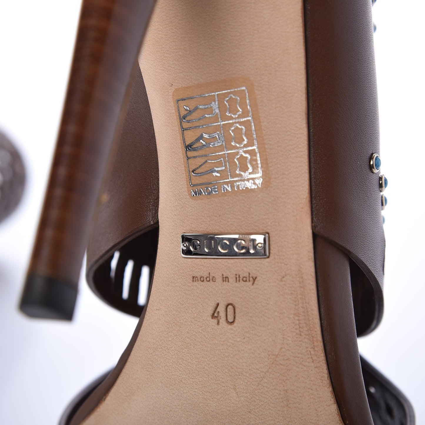 Calfskin Laser Cut Lika Ankle Boot 40 Nut Brown