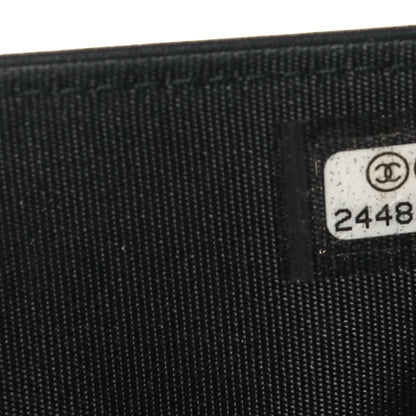 Chanel Crackled Patent Calfskin Quilted Pearl Wallet On Chain WOC Black 8 of 12