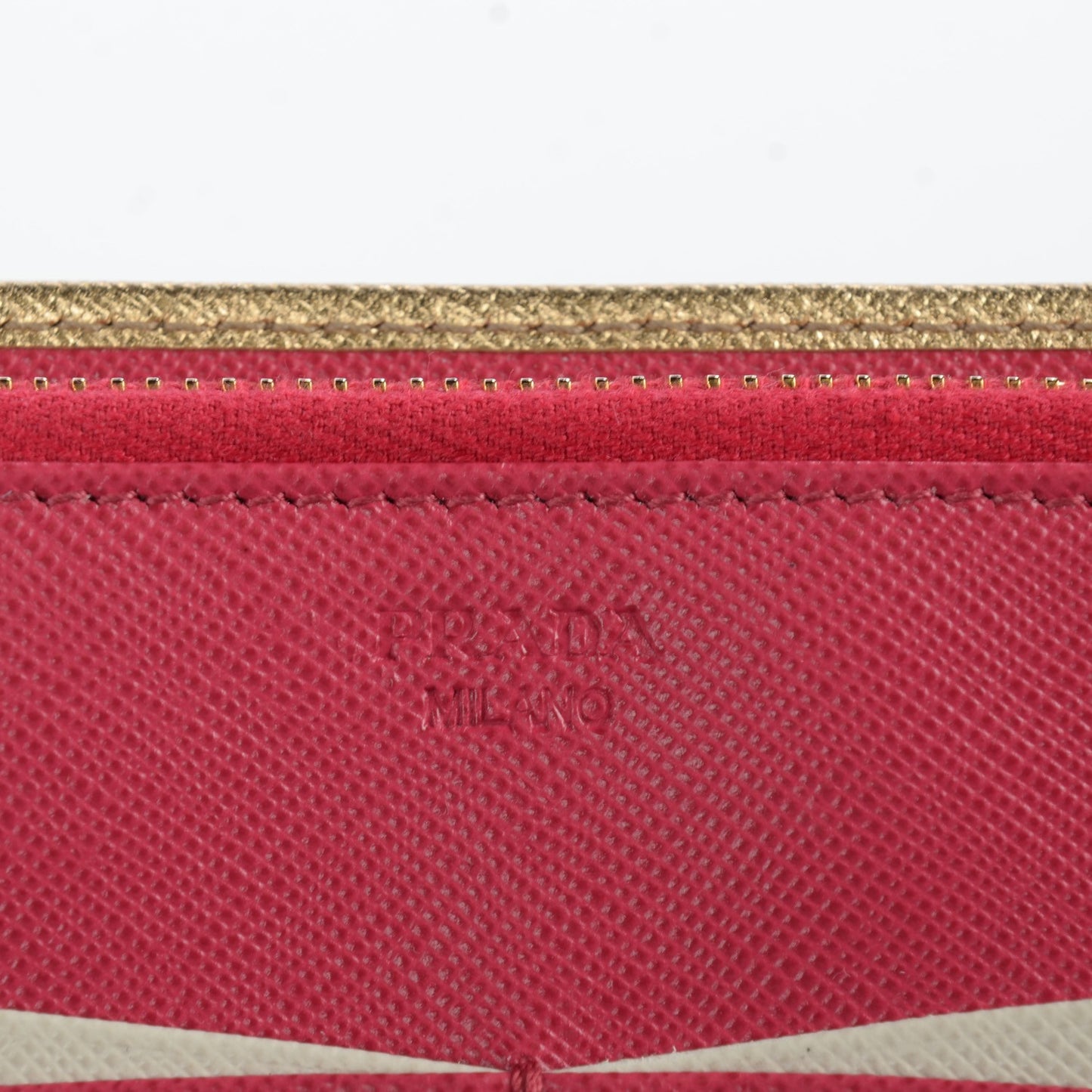 Saffiano Metal Tri-Color Organizer Wallet Platino