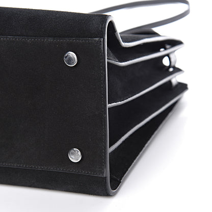 Saint Laurent Suede Crocodile Embossed Small Sac De Jour Black 9 of 9