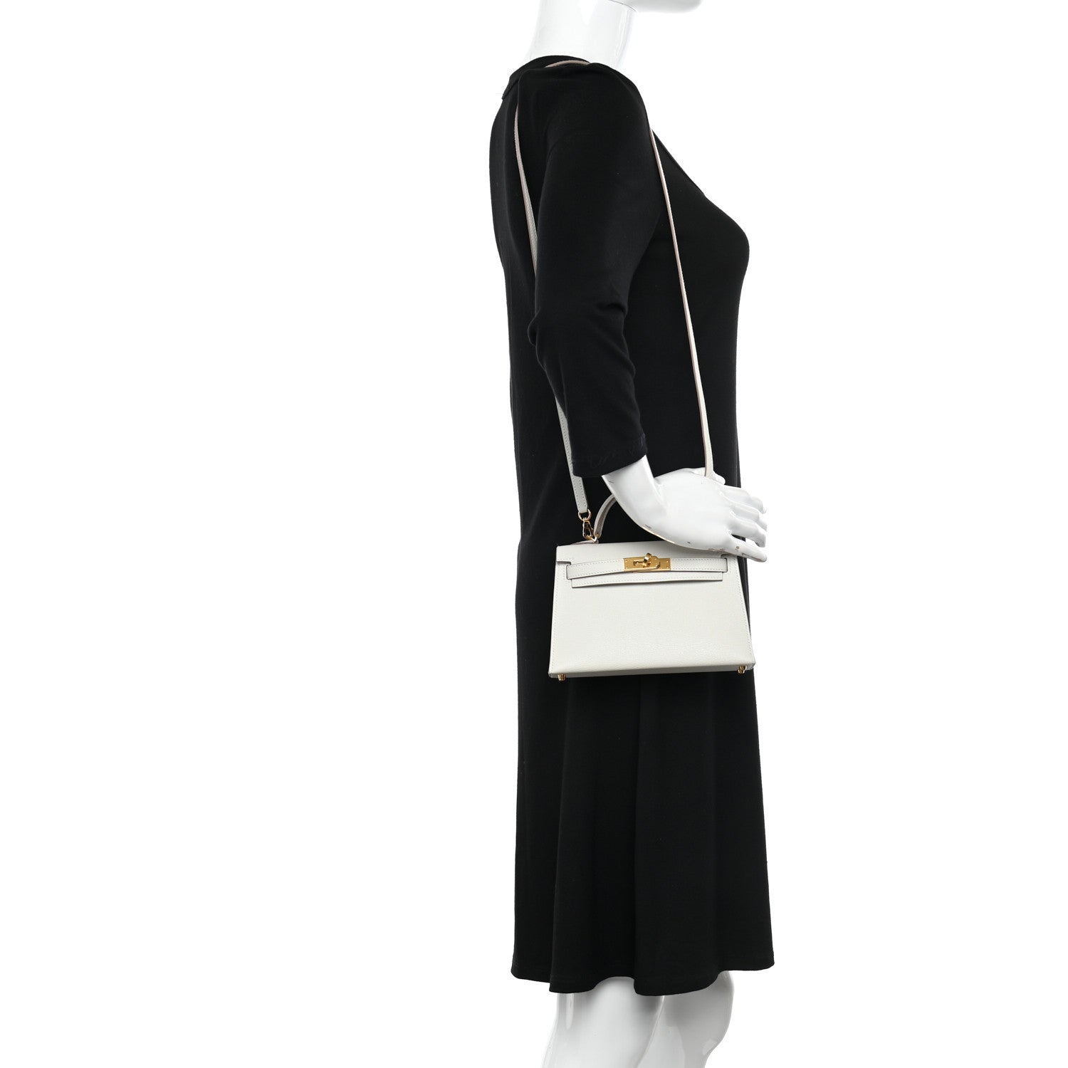 Hermes Chevre Mysore Mini Kelly Sellier 20 Mushroom 2 of 11