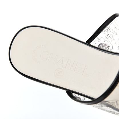 Chanel Patent PVC CC Sandal Mule 37 Black 11 of 32