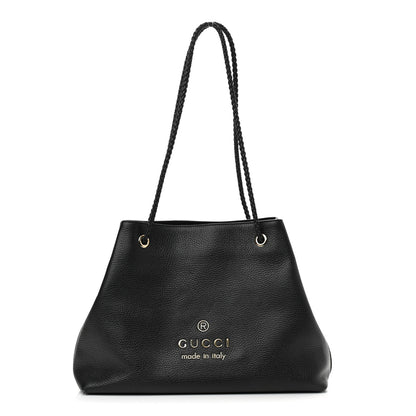 Gucci Calfskin Medium Braided Handle Gifford Tote Black 1 of 12