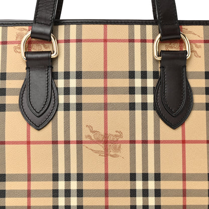 Burberry Haymarket Check Medium Regent Tote Chocolate 9 of 11