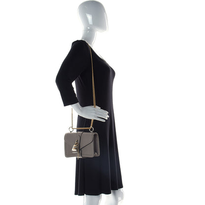 Chloe Shiny Goatskin Calfskin Mini Aby Chain Shoulder Bag Motty Grey 2 of 13