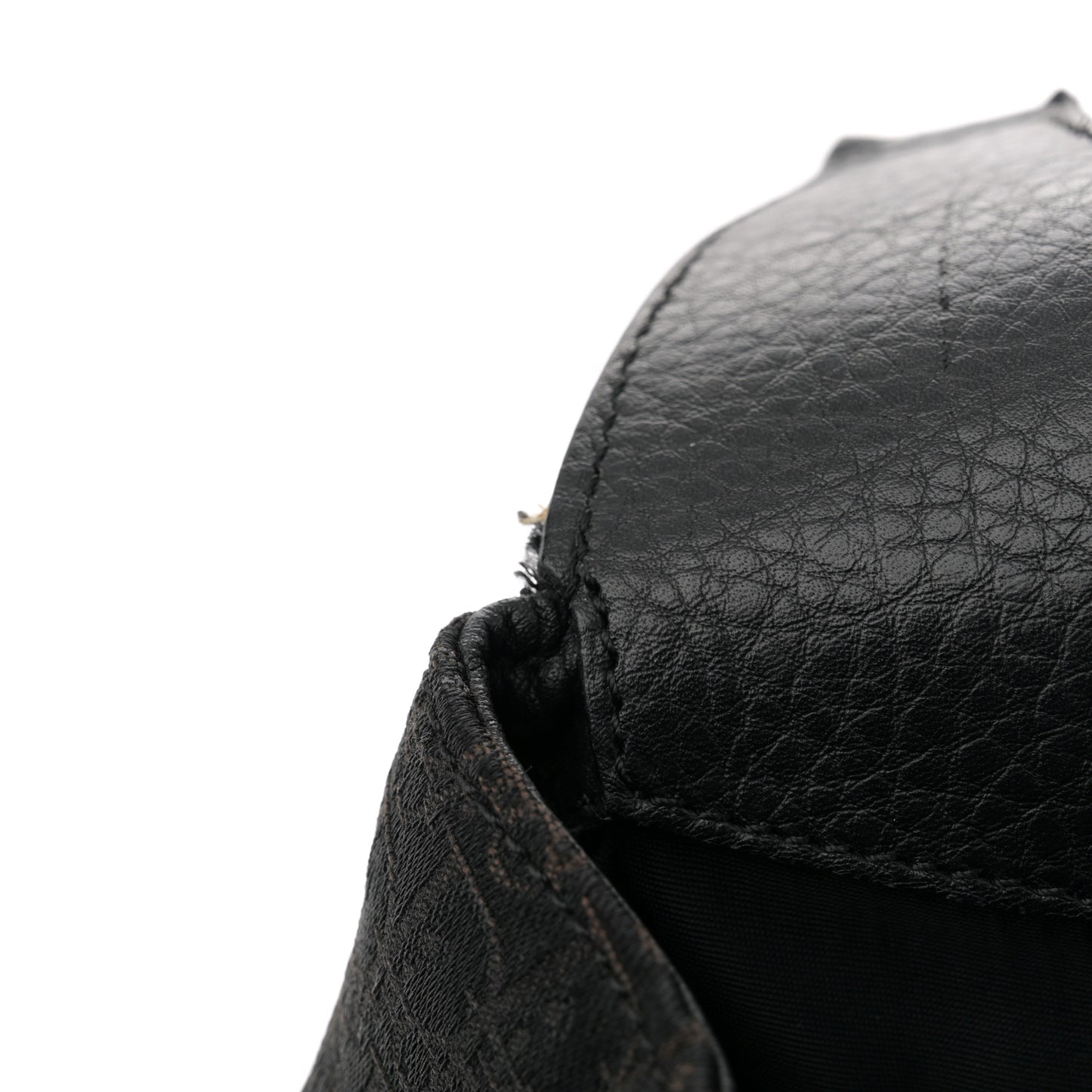 Monogram Pocket Satchel Black