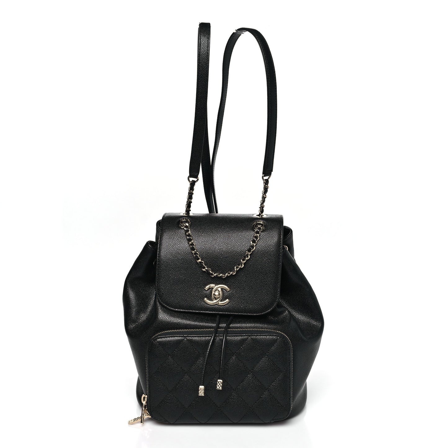 Caviar Quilted Business Affinity Backpack Black