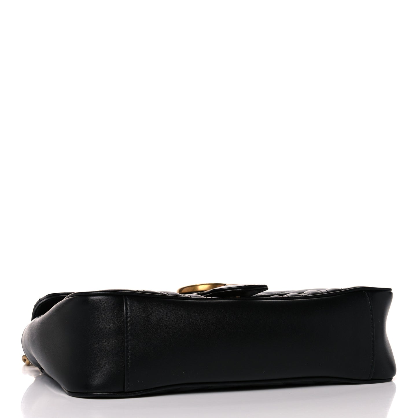 Calfskin Matelasse Small GG Marmont Shoulder Bag Black