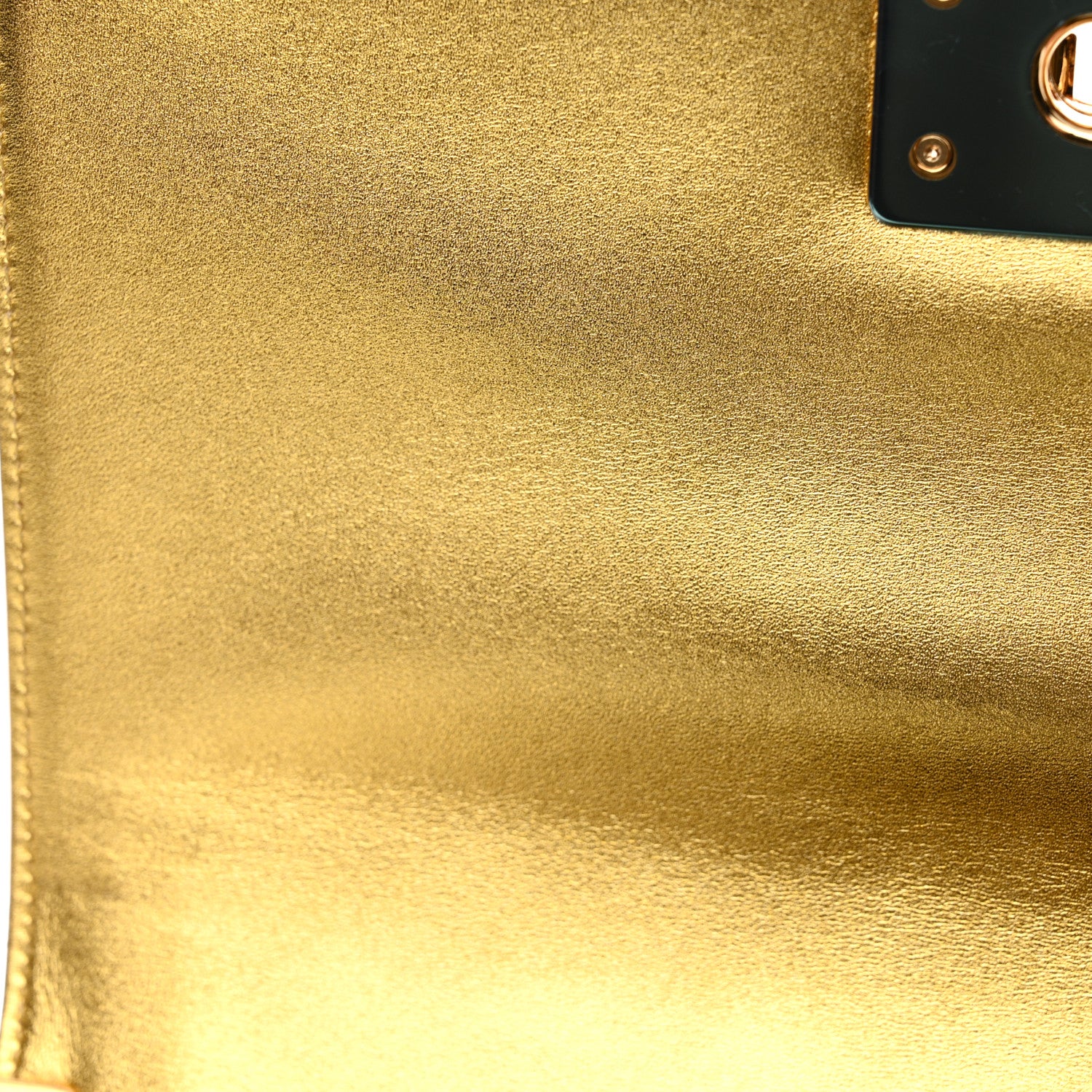 Chanel Metallic Patent Calfskin Quilted Medium Boy Flap Light Gold 14 of 15