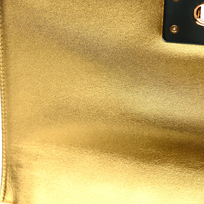 Chanel Metallic Patent Calfskin Quilted Medium Boy Flap Light Gold 14 of 15