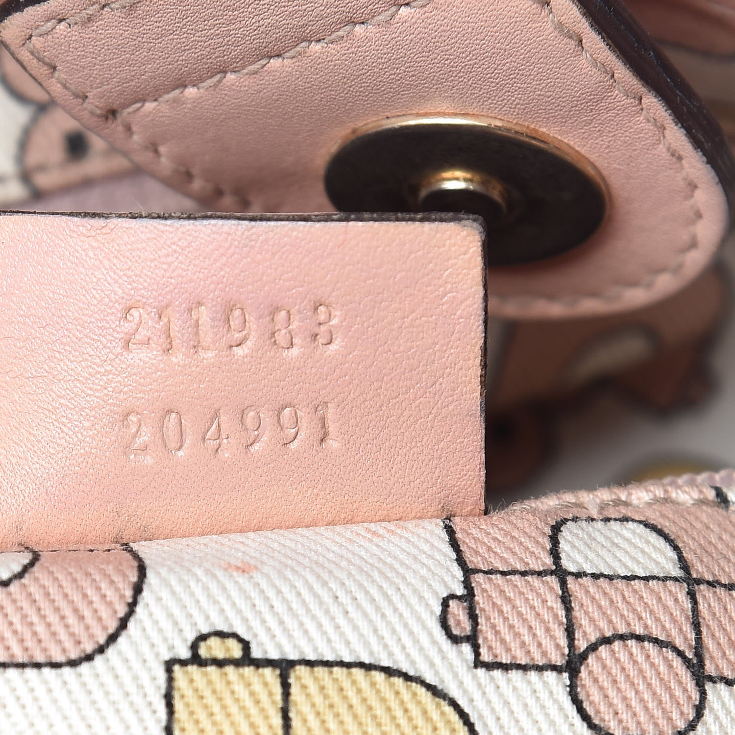 Gucci Guccissima Small Gold D Ring Tote Pink 7 of 17