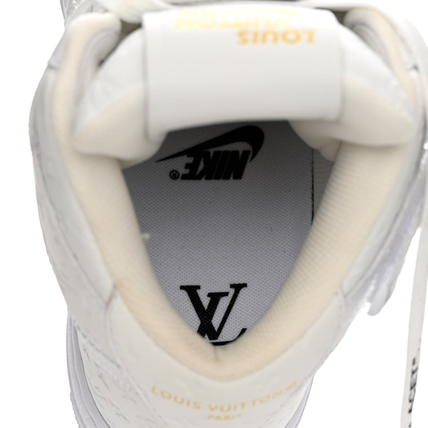 Louis Vuitton X NIKE AIR FORCE 1 Calfskin Monogram Mid Sneakers 7 White 7 of 10