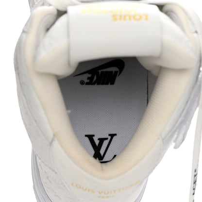 Louis Vuitton X NIKE AIR FORCE 1 Calfskin Monogram Mid Sneakers 7 White 7 of 10