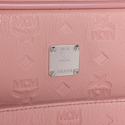 MCM Calfskin Ottomar Monogram Luggage Pink 5 of 7