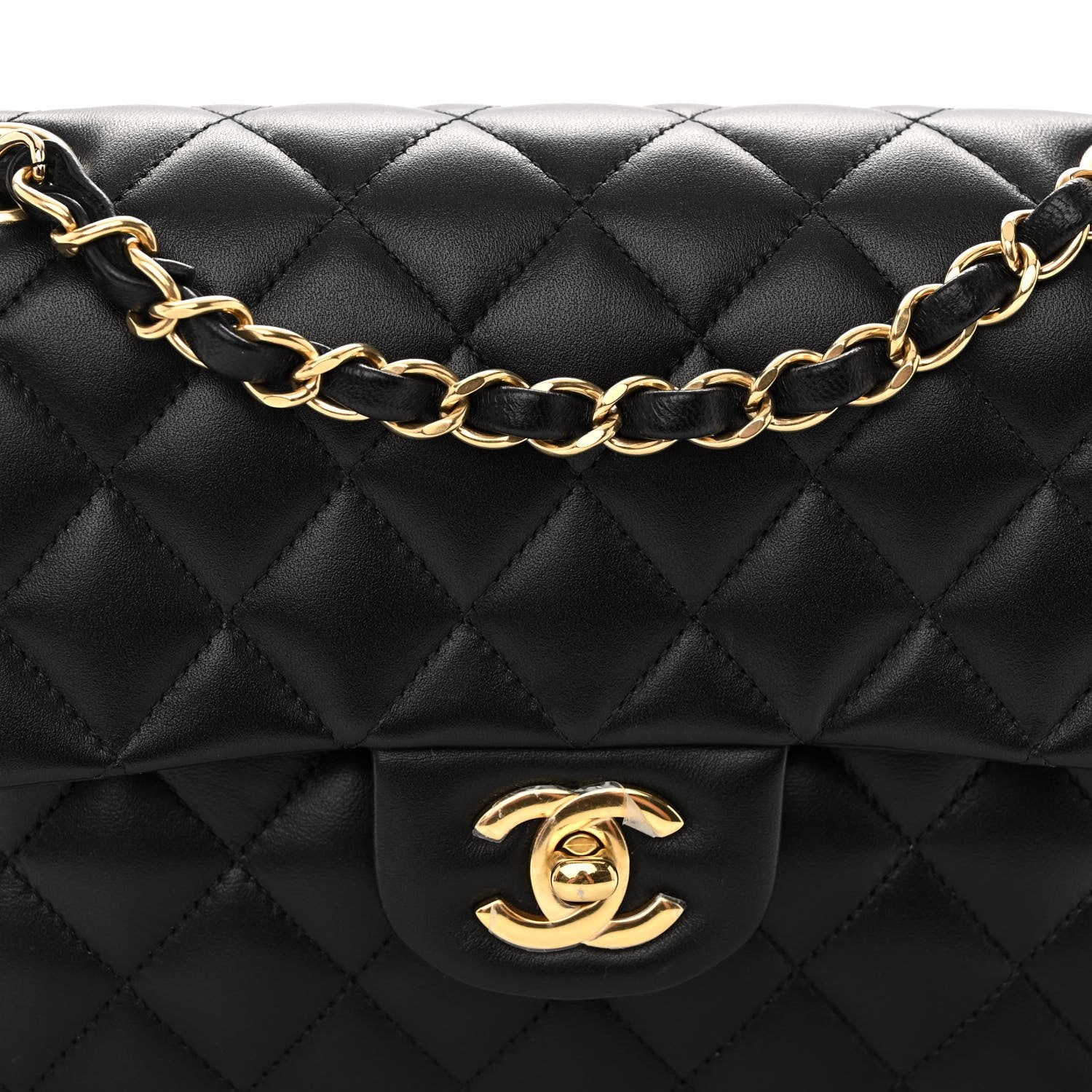 Chanel Lambskin Quilted Small Double Flap Black 8 of 10