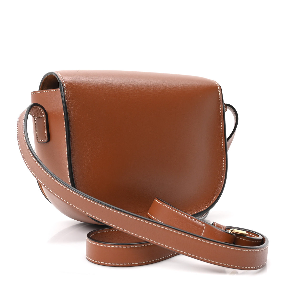 Celine Smooth Calfskin Cuir Triomphe Folco Crossbody Bag Tan 2 of 9