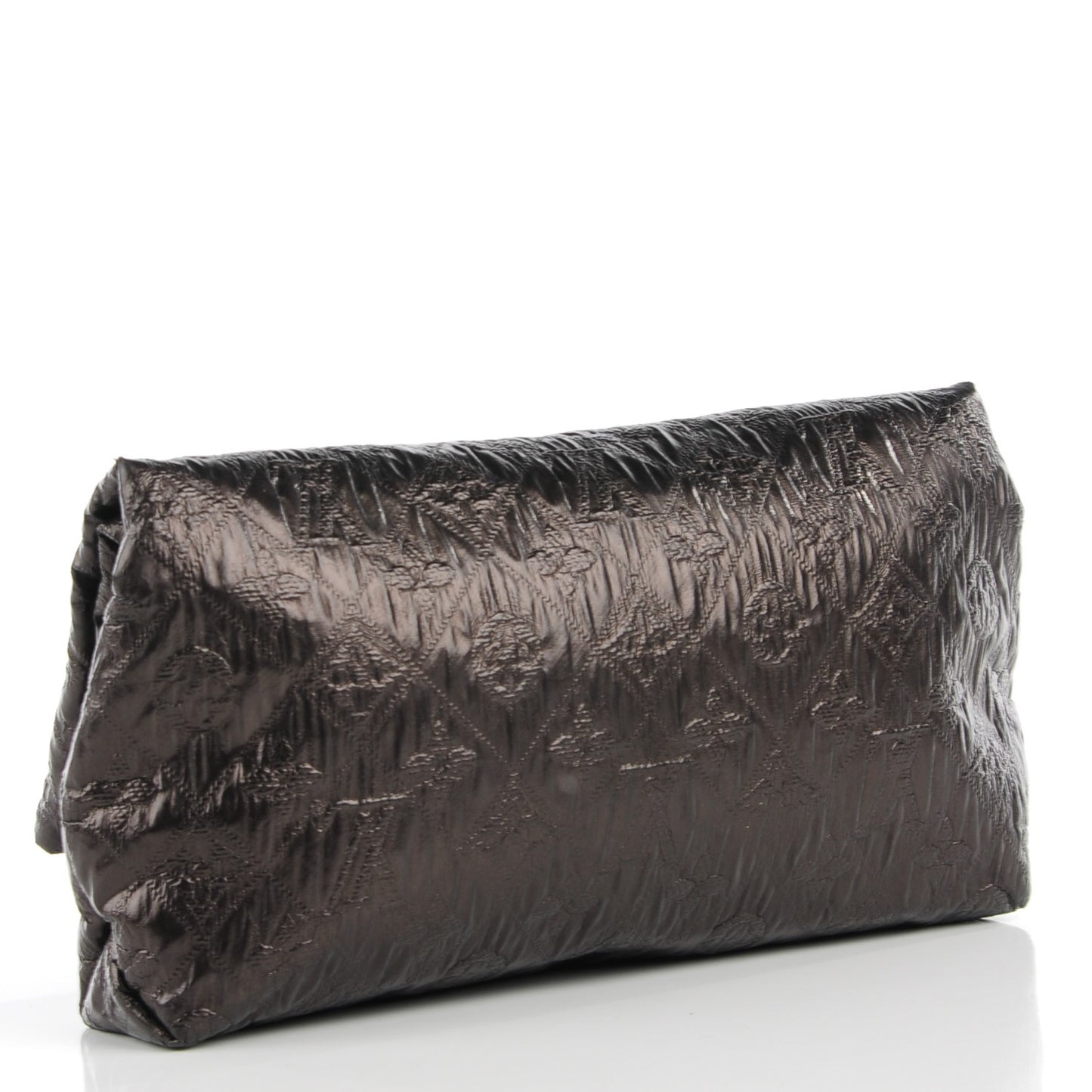 Jacquard Quilted Monogram Limelight Clutch PM Black