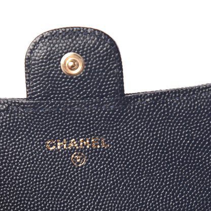 Chanel Caviar Quilted Medium Flap Wallet Navy 6 of 9