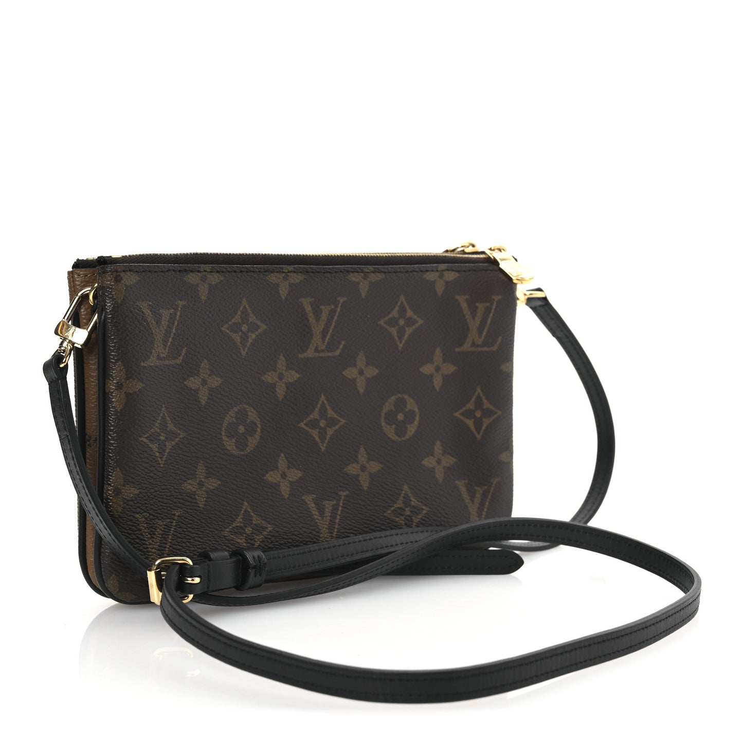 Reverse Monogram Giant Double Zip Pochette