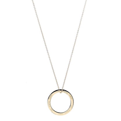 Tiffany 18K Yellow Gold 1837 Circle Pendant Necklace 1 of 7
