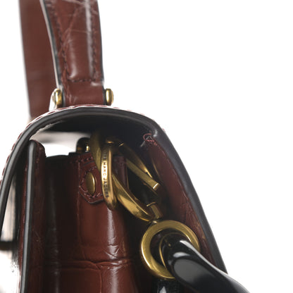 Marc Jacobs Calfskin Crocodile Embossed Uptown Shoulder Bag Brown 13 of 14