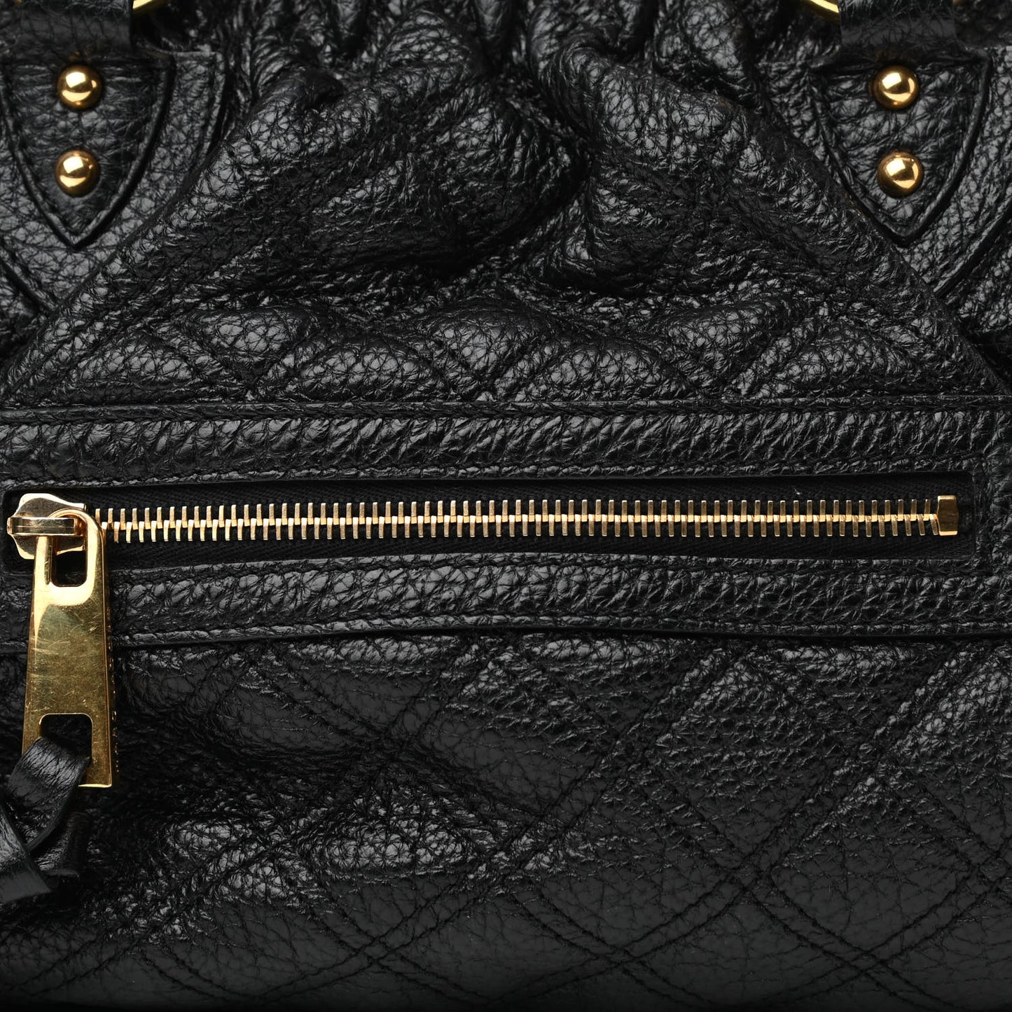 Calfskin Quilted Stam Black